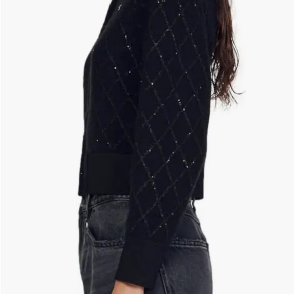 SANDRO
Cabaret Knit Cardigan In Black - Picture 3 of 3